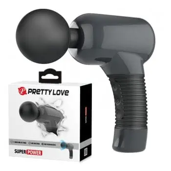 Pretty Love Super Power Wand Massager Gun – Black Ergonomic Design 1