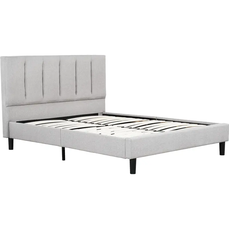 Primo International Ann B3691List0Xb5Q Queen Upholstered Platform Bed In Stone Finish 1
