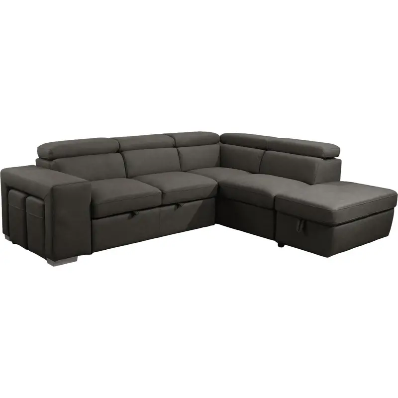 Primo International Pamina 2-Piece Sleeper Sectional In Noble Charcoal 1