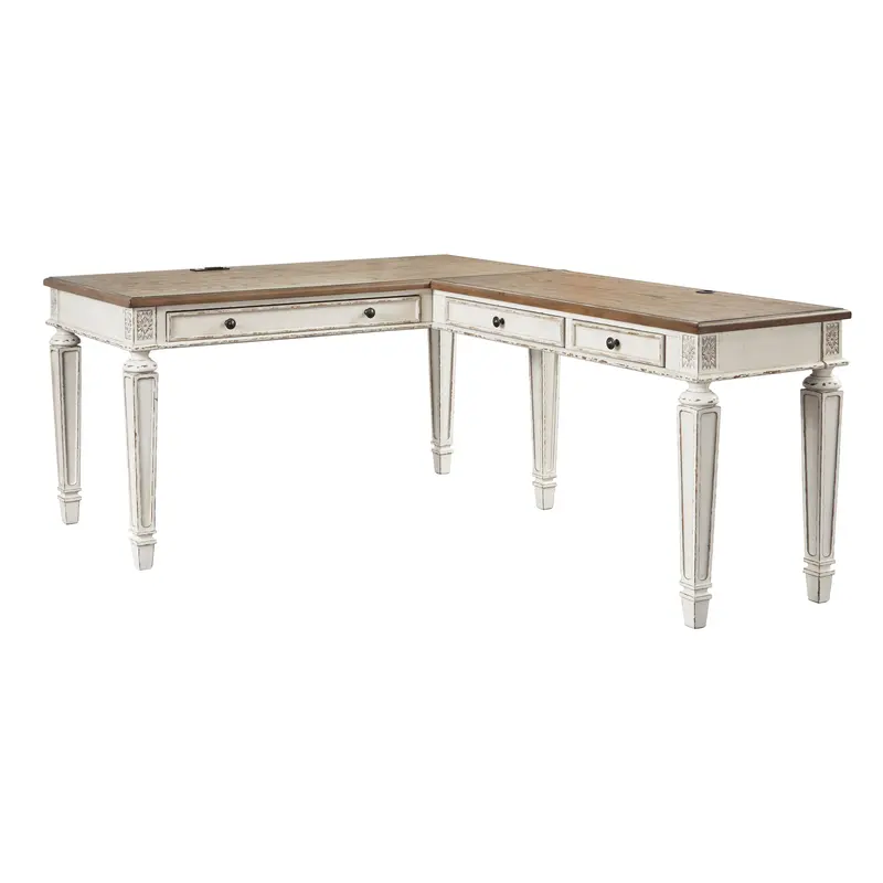 Realyn 2-Piece Home Office Desk Set With Modern Workstation Design By Signature Design By Ashley 1