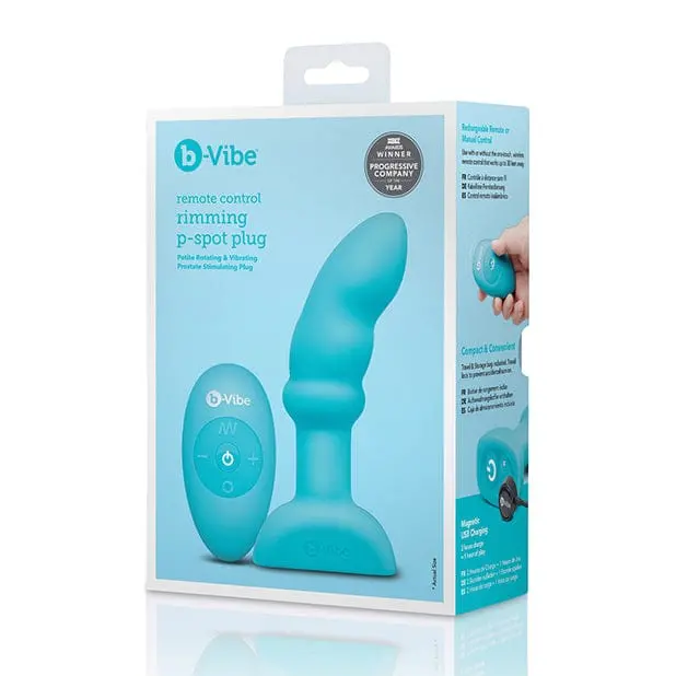 Remote-Controlled Rimming Plug By B-Vibe – Blue, Flexible P-Spot Stimulator With Wireless Precision Control 1