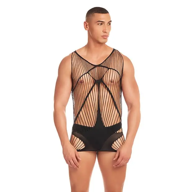 Rene Rofe Rainbow Party Long Tank – Automatic Stretch Fit (Black) 1