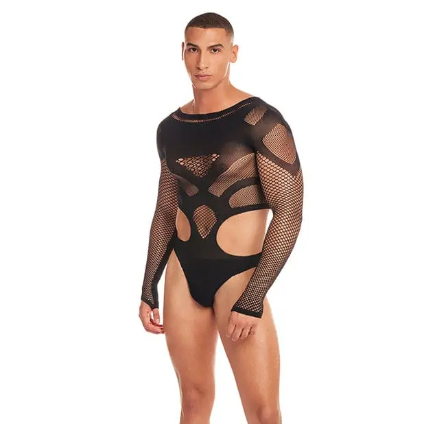 Rene Rofe Rainbow Party Out Of Orbit Bodysuit – Sheer Mesh Men’S Lingerie Top 1