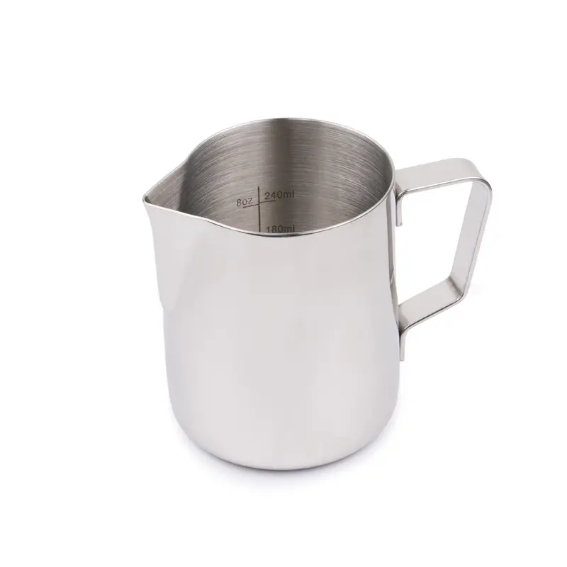 Revolution Etched Stainless Steel Steaming Pitcher – Professional Milk Frothing Jug 1