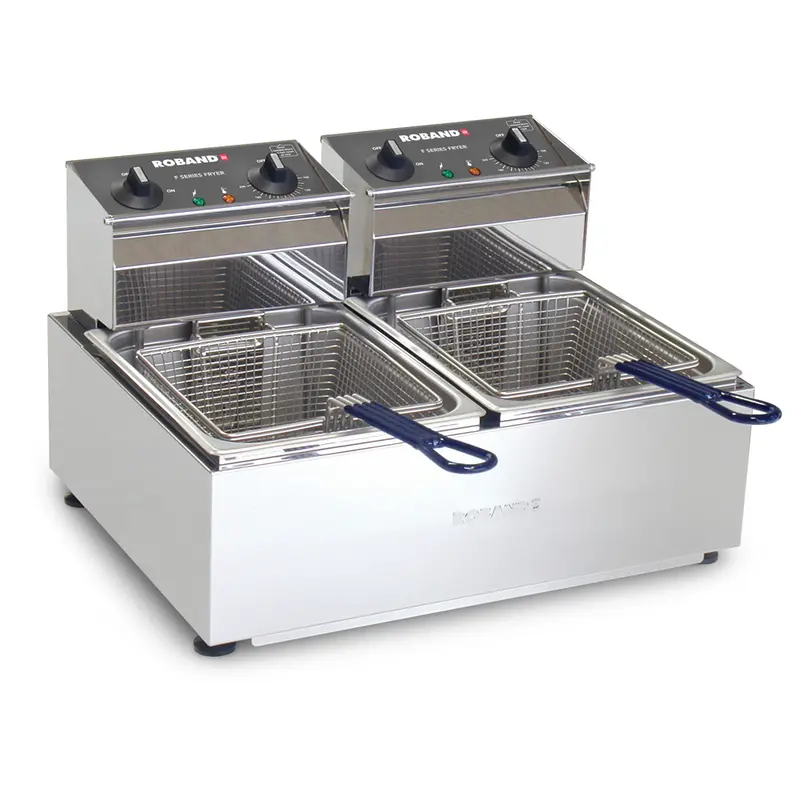 Roband Twin Electric Deep Fryer – Dual 5.5L Tanks, 10A Rating 1