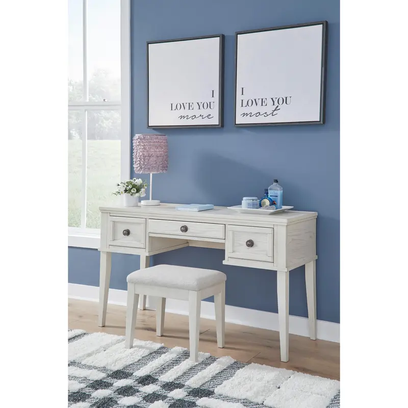 Robbinsdale Upholstered Vanity Stool By Signature Design By Ashley 1