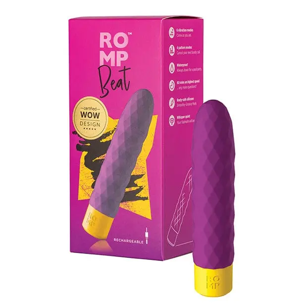 Romp Beat: Purple Vibrating Dildo With Full-Length Ripple Motion 1
