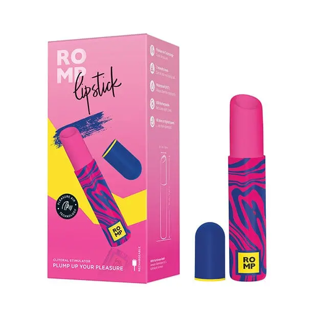 Romp Lipstick: Compact Pink Clitoral Air Stimulator – Discreet & Portable 1