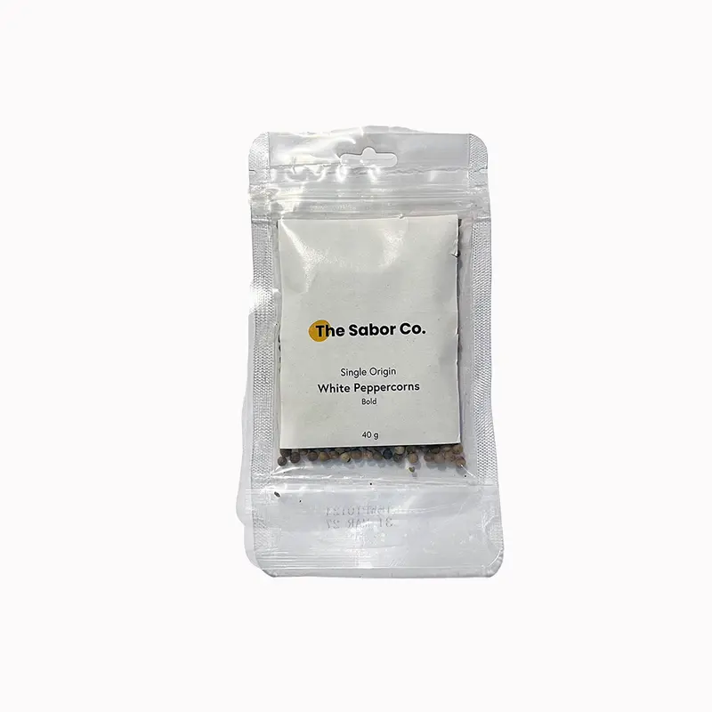 Sabor Co. Unbleached White Peppercorns – 40G 1