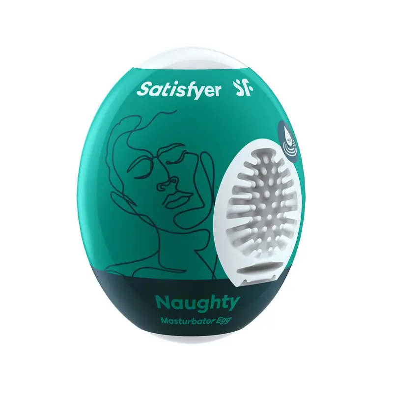 Satisfyer Crunchy Egg — Textured Solo Masturbator (Green) 1