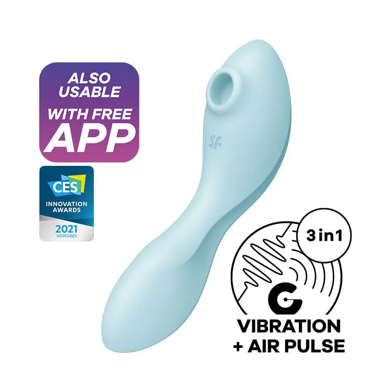 Satisfyer Curvy Trinity 5+ – App-Controlled Air-Pulse Clitoral Stimulator 1