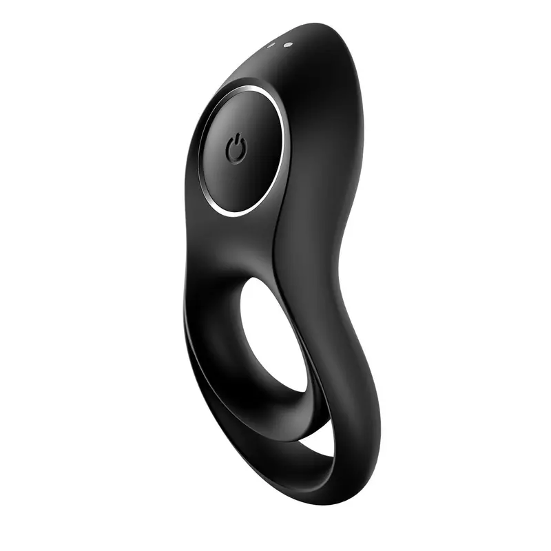 Satisfyer Legendary Duo Silicone Cock Ring With Vibration – Black 1
