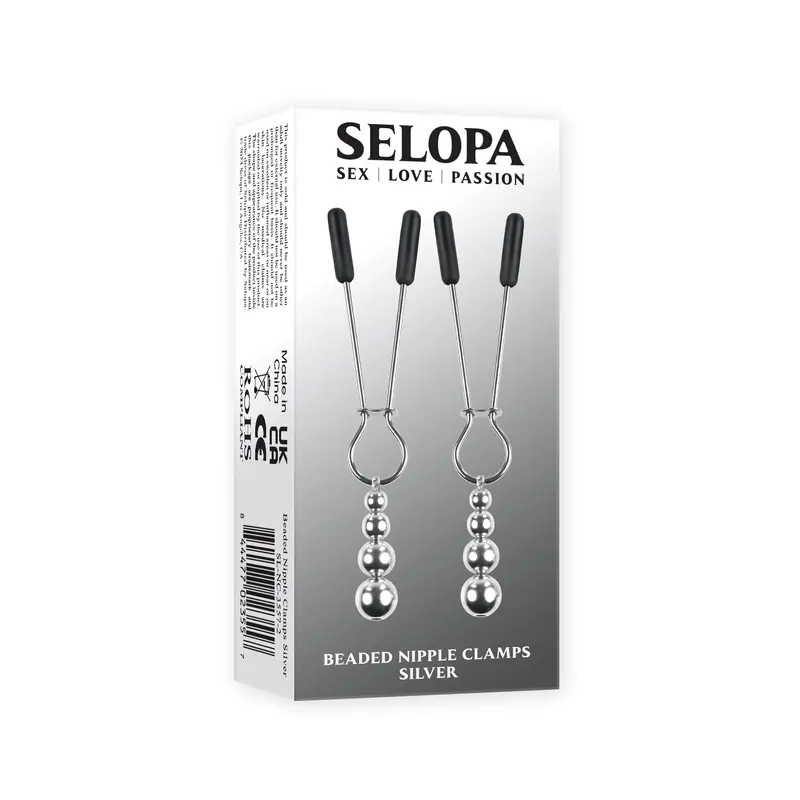 Selopa Beaded Adjustable Nipple Clamps – Blue 1