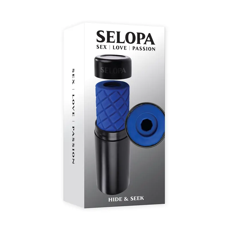 Selopa Hide & Seek Textured Male Stroker – Blue 1