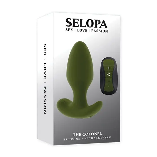 Selopa The Colonel Remote-Controlled Anal Plug – Emerald Green 1