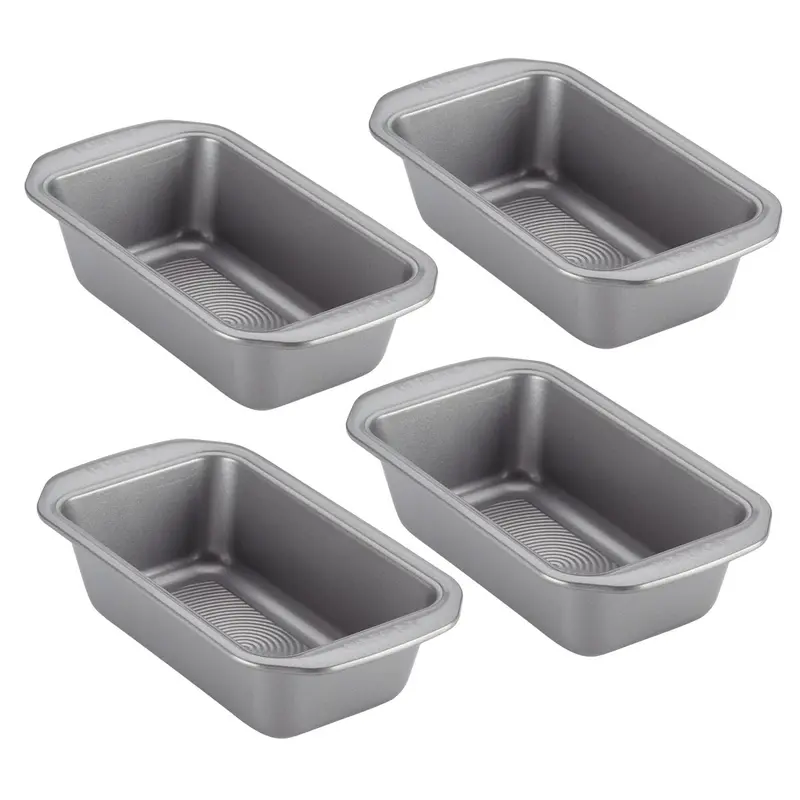 Set Of Four 9" X 5" Nonstick Loaf Pans 1
