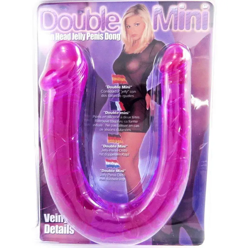 Seven Creations Double Mini Twin-Head Jelly Dildo – Lavender 1