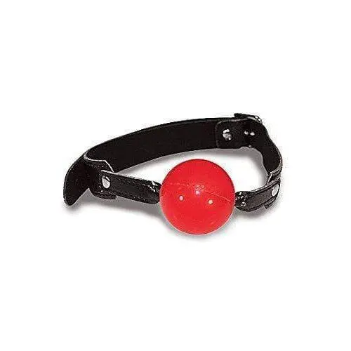 Sex And Mischief Solid Red Ball Gag – Smooth Silicone Mouth Restraint With Secure Strap 1