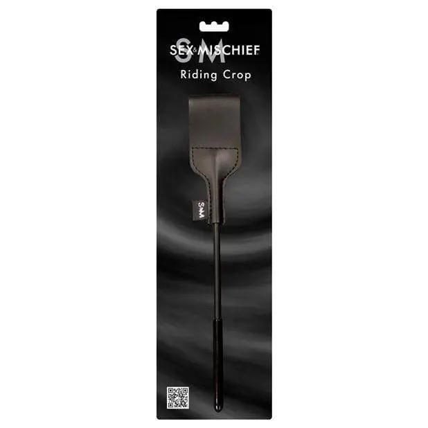 Sex & Mischief Riding Crop – Premium Leather Discipline Tool (Black) 1