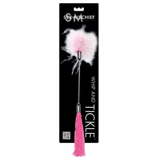 Sex & Mischief Tickle & Whip Set – Dual-Function Bdsm Tool (Rose/White) 1