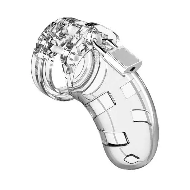 Shots Man Cage Chastity Device – Model 1, 3.5" Clear Cock Cage 1