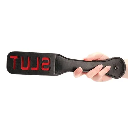 Shots Ouch Flexible Silicone Slap Paddle – Black Bdsm Tool 1