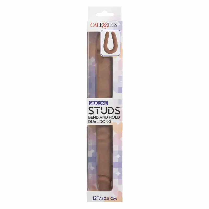 Silicone Studs Bendable Dual-Dong Dildo By California Exotics – 12-Inch, Adjustable Dual-Insertion Toy 1