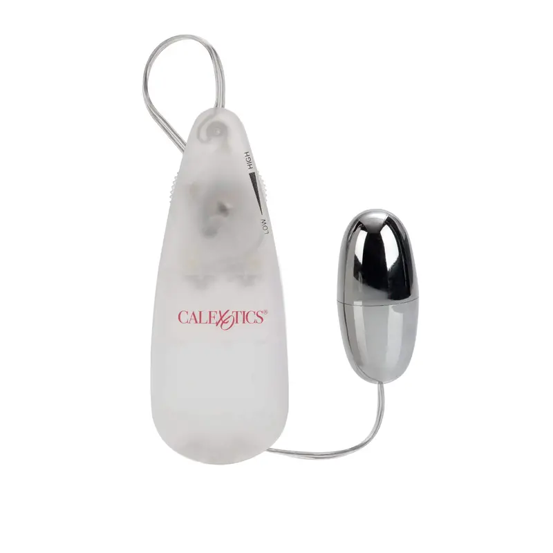 Silver Remote-Controlled Bullet Vibrator – California Exotics Pocket Exotics 1