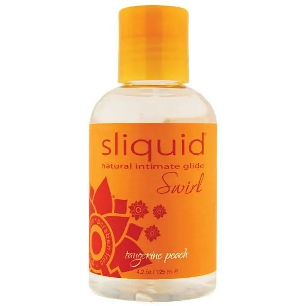 Sliquid Swirl Tangerine Peach Flavored Lubricant – 4.2 Oz Water-Based Formula 1