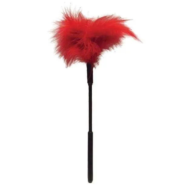 S&M Sex & Mischief Feather Tickler – Red Lightweight Sensory Teaser 1