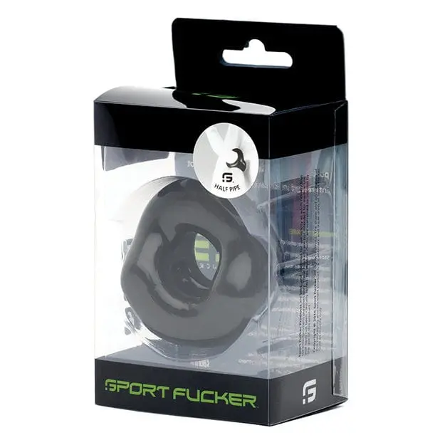 Sport F*Cker Half Pipe Cock Ring – Contoured Dual-Function Ring In Sleek Black 1