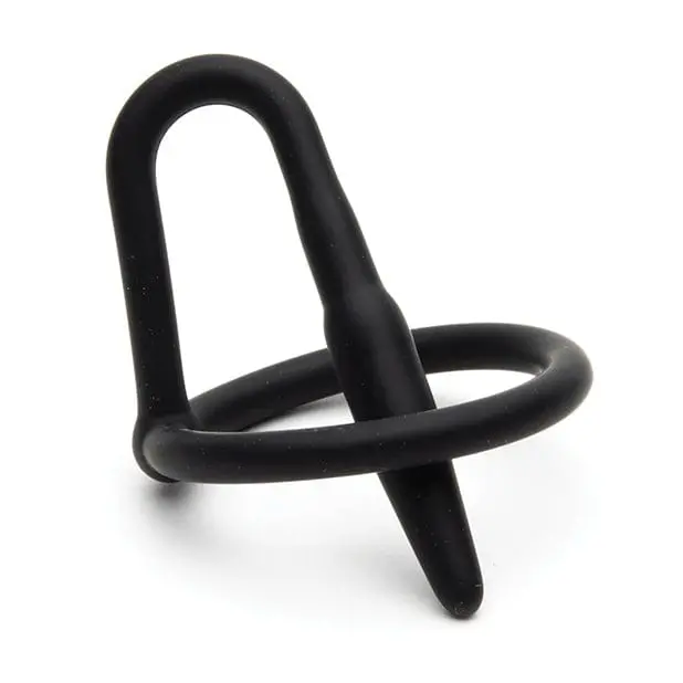 Sport F*Cker Urethral Plug & Ring Combo – Dual-Stimulation Sound + Cock Ring (Black) 1