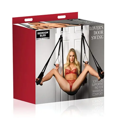 Sportsheets Bedroom Bliss Door-Mounted Swing Harness For Couples (Black) 1