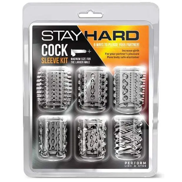 Stay Hard Clear Cock Sleeve Collection – Six-Piece Starter Kit 1