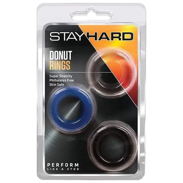 Stay Hard Colorful Donut Cock Ring Trio – Three Unique Sizes 1