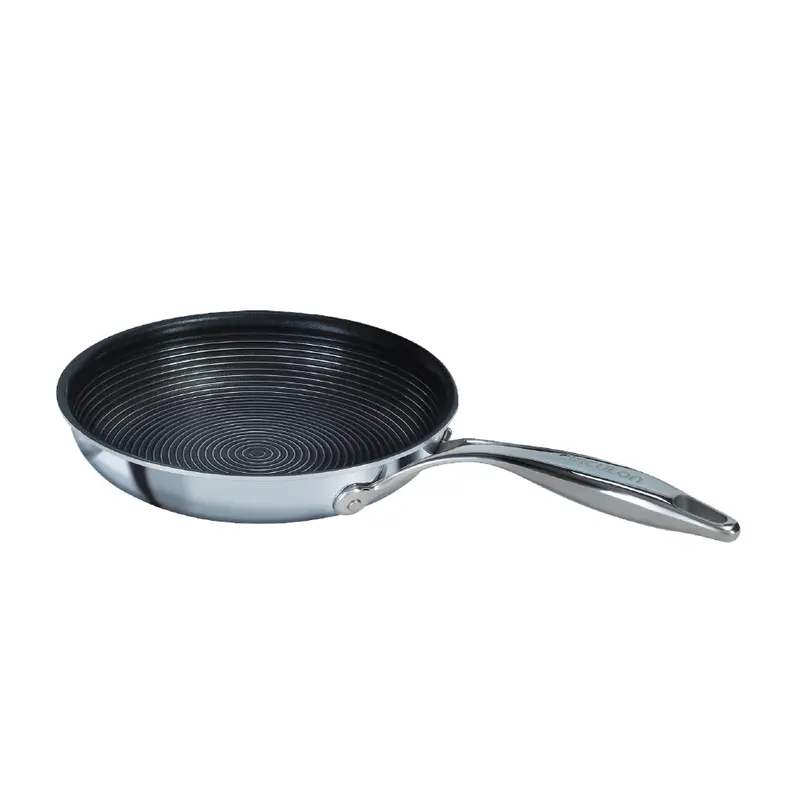 Steelshield™ Polished Stainless Steel Hybrid Frying Pan Range – Three Sizes 1