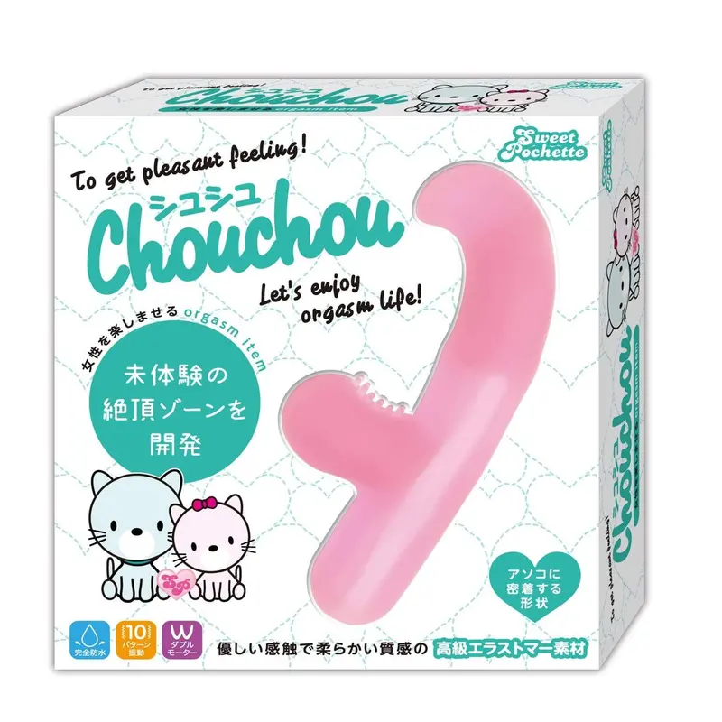 Sweet Pochette Chouchou Remote-Controlled Clit Vibrator – Pastel Pink Design 1