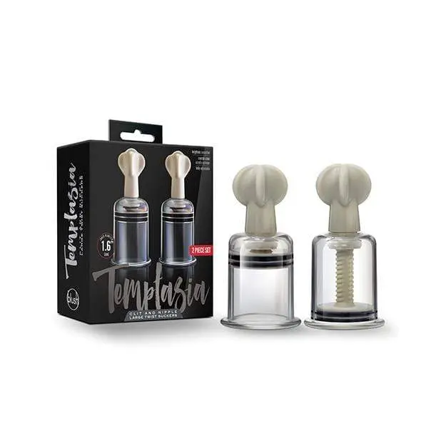 Temptasia Dual-Suction Twist Set – Two Clear Clit And Nipple Suckers 1