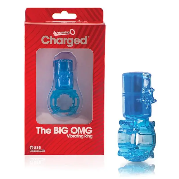 Thescreamingo Charged Omg Vibrating Cock Ring – Powerful Blue Edition 1