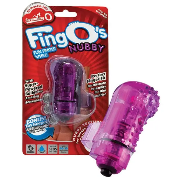 Thescreamingo Fing Os Nubby Finger Vibrator (Purple) 1