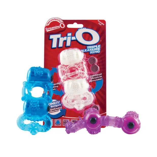 Thescreamingo Tri-O Triple-Function Clear Cock Ring 1
