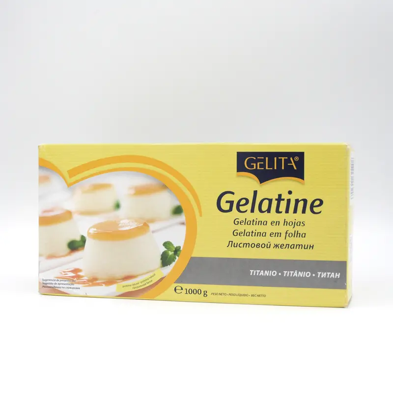 Titanium-Grade Gelatin Sheets – 1Kg Box (200 Leaves @ 5G Each) For Clarifying & Setting 1