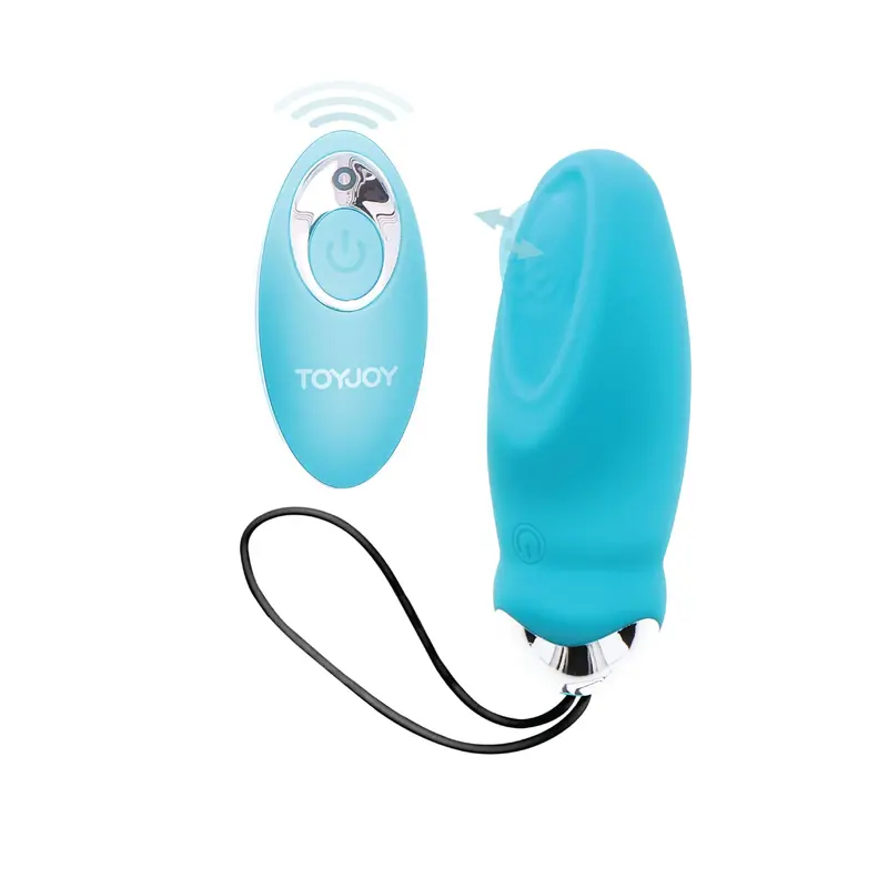 Toyjoy I'M So Eggcited Remote-Controlled Vibrating Egg – Blue Design 1