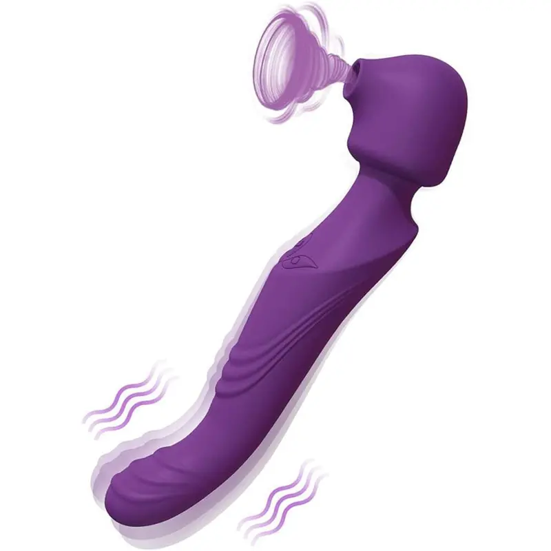 Tracy’S Dog Dual Vibe G-Spot & Clitoral Air Stimulator Wand – Purple 1