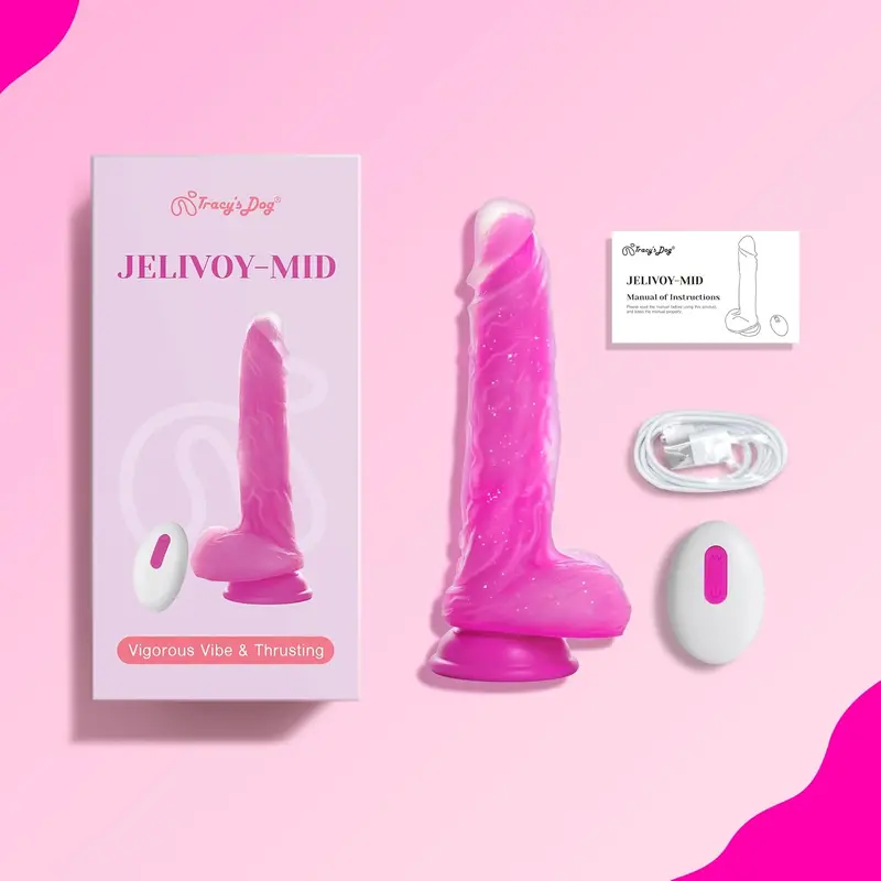 Tracy'S Dog - Jelivoy Thrusting Dildo Jellyskin (Rose Red) 1