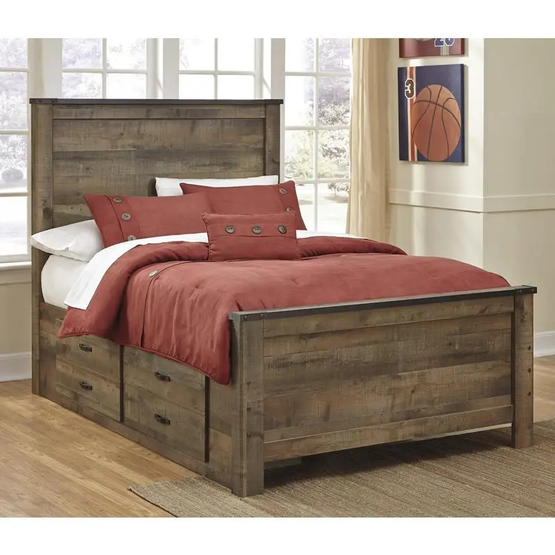 Trinell Full Panel Bed With Dual Storage Drawers By Signature Design By Ashley 1