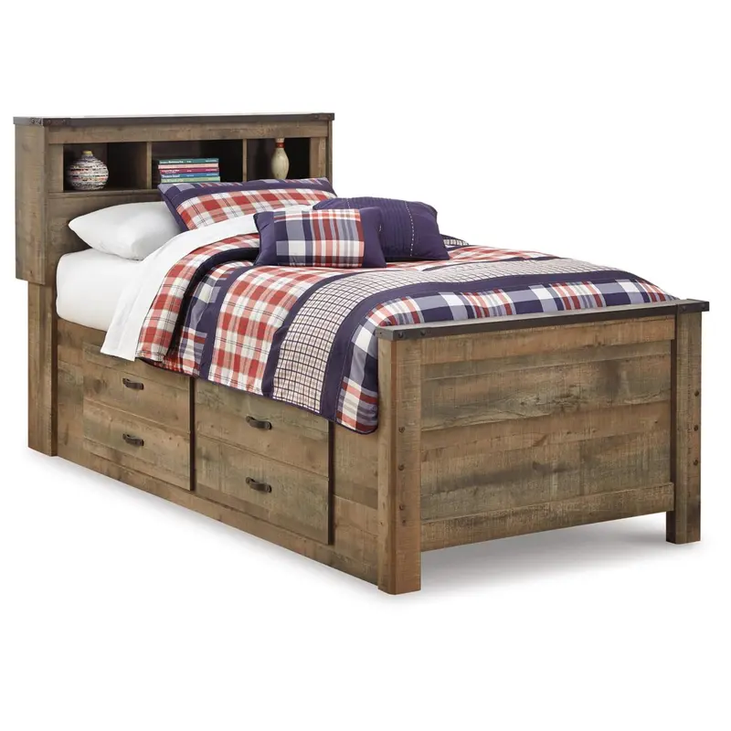 Trinell Twin Bookcase Bed With Dual Storage Drawers By Signature Design By Ashley 1