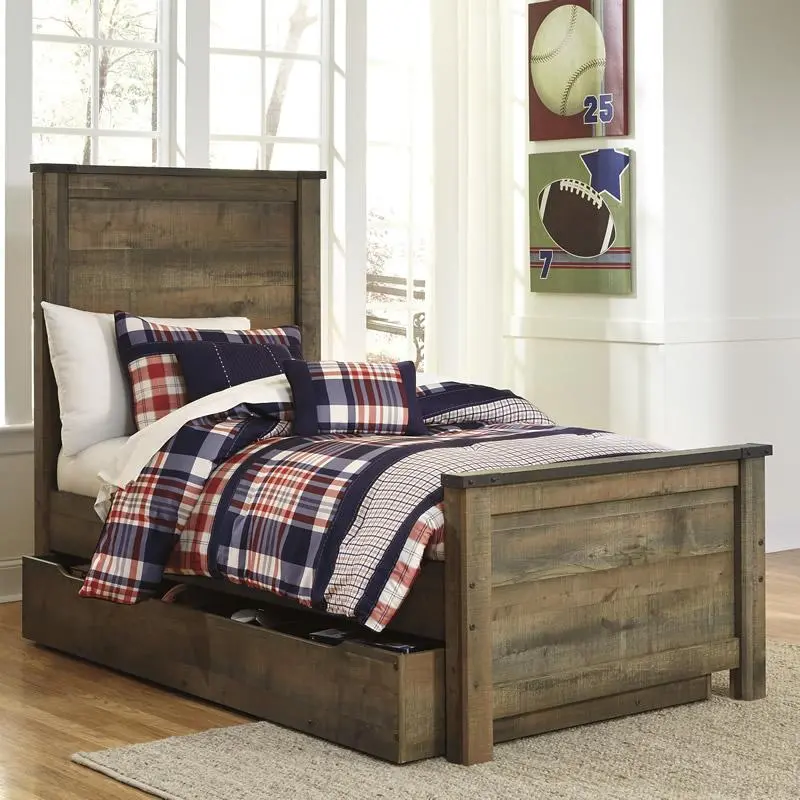 Trinell Twin Panel Bed With Oversized Storage Drawer By Signature Design By Ashley 1