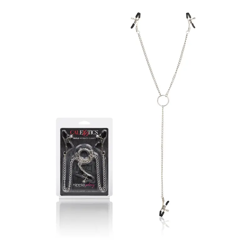 Triple-Clamp Nipple Play Set – Silver Finish By California Exotics 1