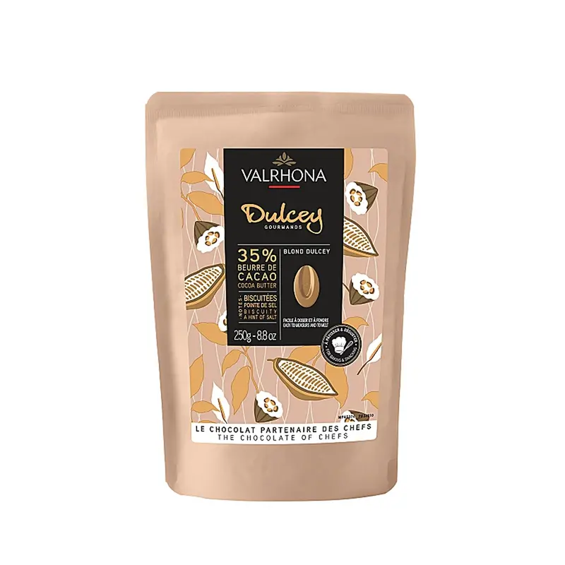 Valrhona Dulcey Blond Chocolate – 35% Cocoa, 250G Retail Pack 1